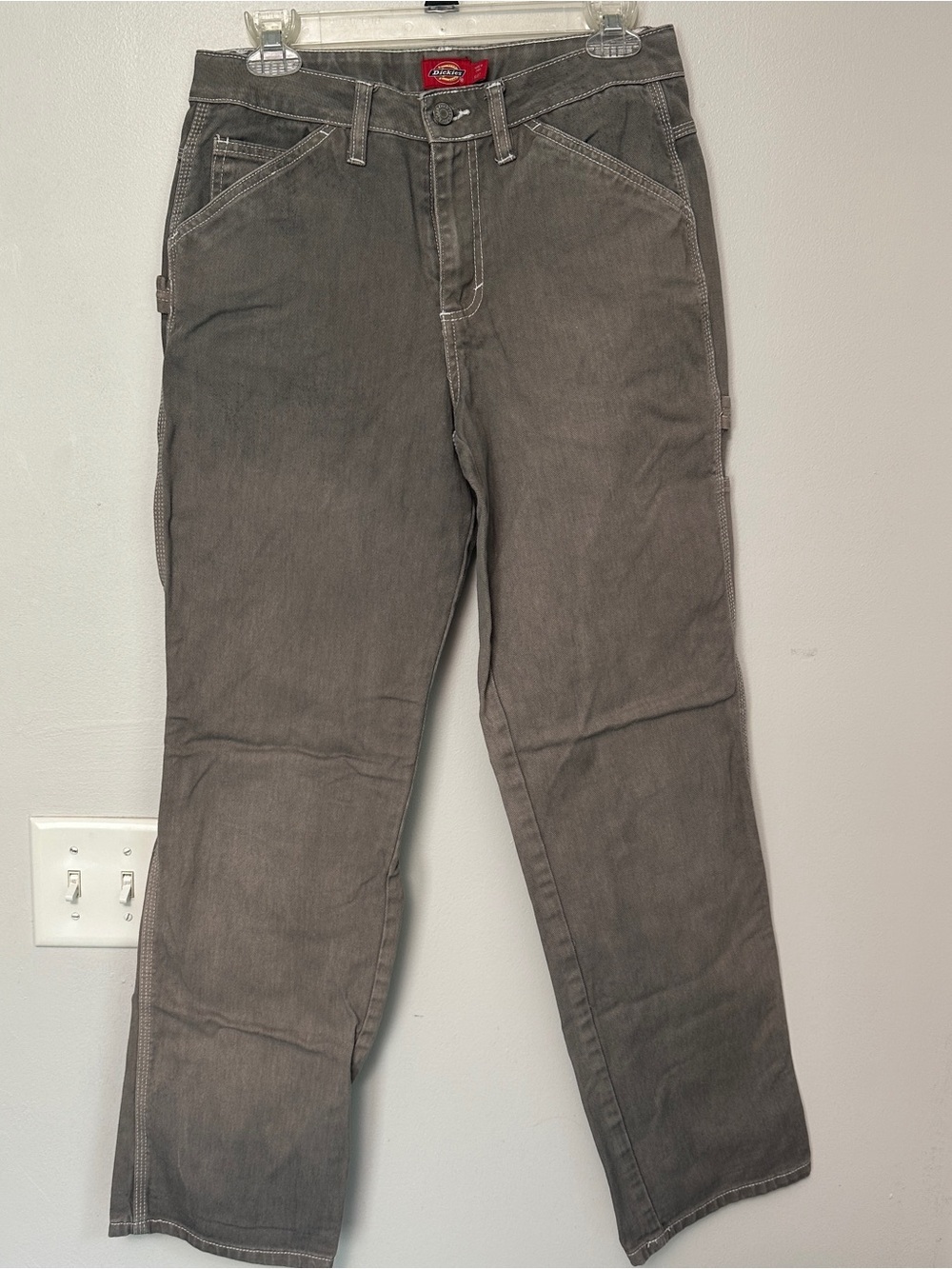 Dickies Men's Straight-Leg Work Pants in Faded Gray